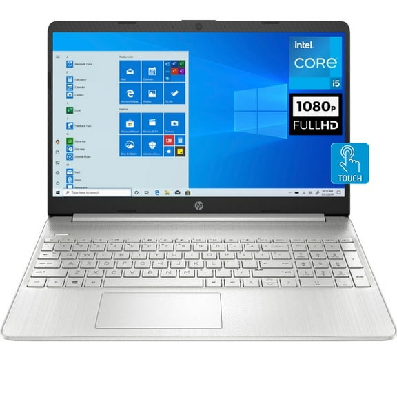 HP 15 Touchscreen Laptop, 15.6" FHD IPS Microedge Bezel, 11th Gen Intel Core i5-1135G7, Intel Iris Xe Graphics, 12GB RAM, 256GB SSD, Keypad, USB-C, WebCam, Win 10