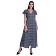 thumbnail image 2 of Moomaya Robe Longue Maxi pour Femmes à Manches Courtes, Robe Formelle/décontractée avec Poches P-TTG, 2 of 6