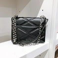 thumbnail image 4 of Michael Kors Medium Serena 35S2SNRL2U Quilted Flap Shoulder Bag In Black With Silver Hardware, 4 of 6