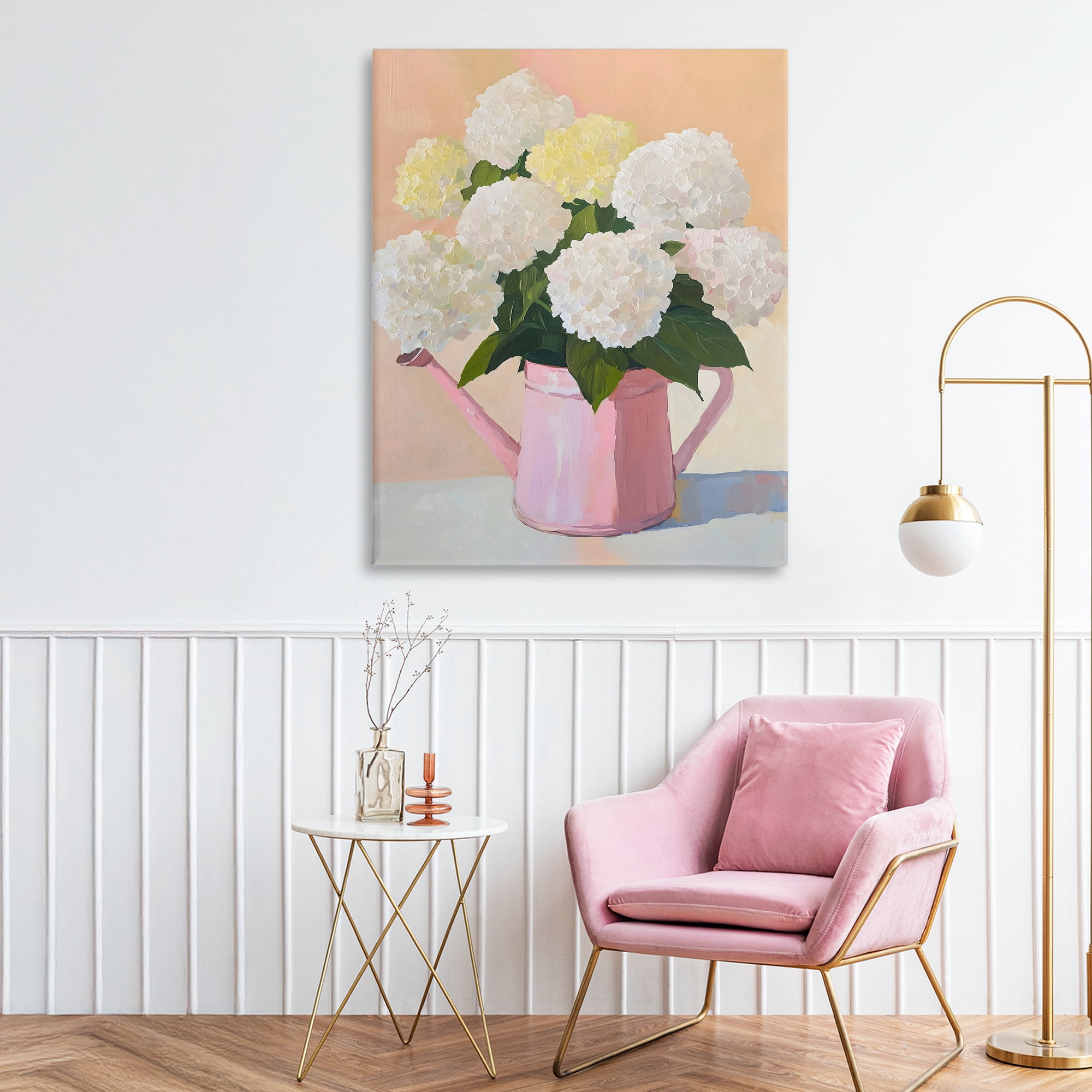 Stupell Industries Hydrangeas in Watering Can Canvas Wall Art, design by The Prints Vibe