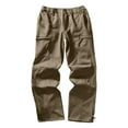 thumbnail image 4 of TAIAOJING Mens Sweatpants Fashion Casual Multi Pocket Zipper Buckle Male Cargo Pants Outdoor Pants Tooling Pants, 4 of 9