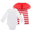 thumbnail image 3 of YONGHS Baby Girls Christmas Outfits Glitter Rindeer Elk Print Romper with Tutu Pants Set, 3 of 5