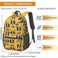 thumbnail image 3 of Boston Terrier Orange Pattern 17" School Backpacks for Teens,Waterproof Oxford Fabric,S-Shape Padded Straps for School,Travel,Hiking,Camping, 3 of 6