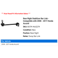 thumbnail image 2 of Rear Right Stabilizer Bar Link - Compatible with 2008 - 2017 Honda Accord 2009 2010 2011 2012 2013 2014 2015 2016, 2 of 2