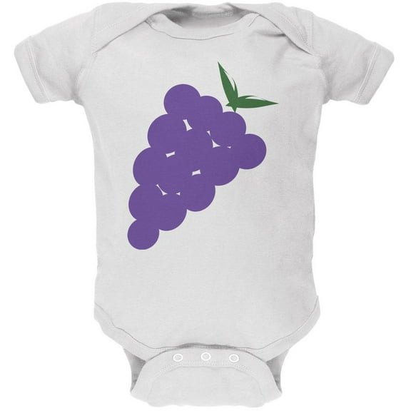 Halloween Purple Grape Costume Soft Baby One Piece White 12 Month