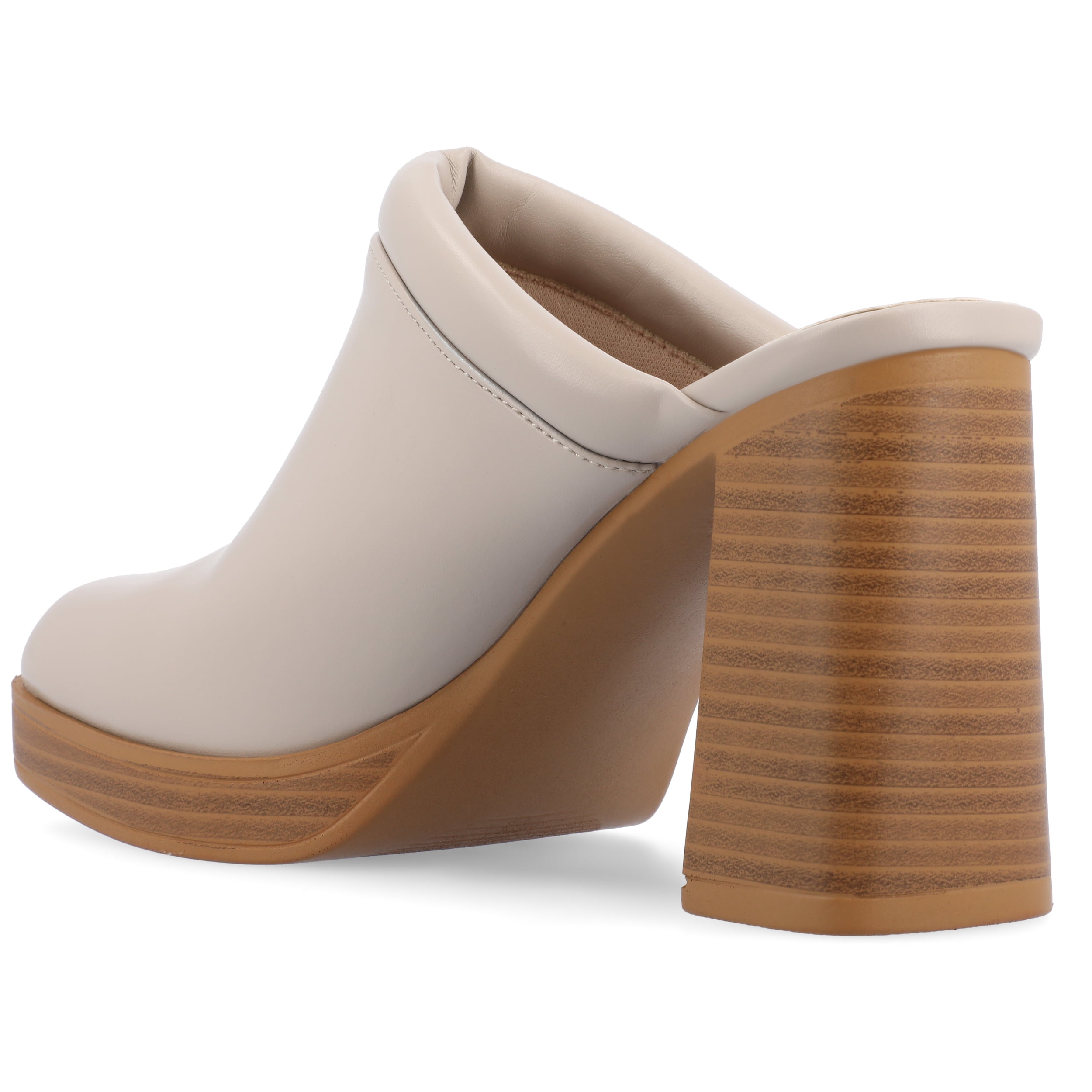 Journee Womens Izara Slip On Platform Mule Pumps