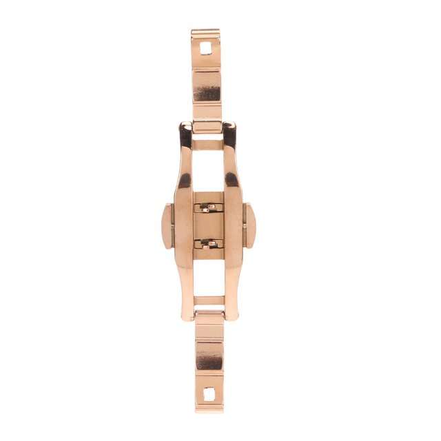 Correa de reloj Bling Bling Con cierre desplegable de doble botón de aleación de Acero Color rosa