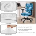 thumbnail image 4 of ZUXONGSY Marble Print Office Chair Cover Set of 2 Piece Rotating Chair Cushion Chair Seat Cover + Backrest Cover with Elastic Bottom Chair Protector for Family Friends, 4 of 7