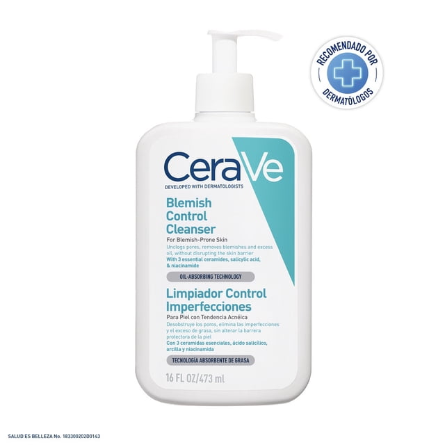 Limpiador Control Imperfecciones CeraVe para Piel con Tendencia al Acné, 473 ml