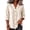 Beige, variant on longantii Linen Shirts for Women Basic 3/4 Sleeve Vneck T-Shirts Lightweight Solid Color Pullover Button Up Daily Wear for All Season Blue XL