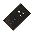 thumbnail image 2 of Bewildely Enchufe de pared inteligente enchufe de EE. UU. WiFi temporizador inalámbrico Control remoto interruptor de pantalla táctil toma de corriente Electrodomésticos TYPE4 NO4 Bewildely HA005243-06, 2 of 6