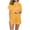 Yellow, variant on Nrmvnmi Summer Saving 2024 Satin Pajamas Women's Short Sleeve Sleepwear Solid Color Soft Silk Button Down Loungewear Pjs Elastic Waistband Shorts Set For Womens gifts