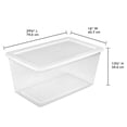 thumbnail image 2 of Sterilite 90 Quart Large Storage Bin, Clear Plastic Storage Container with Snap-On Lid, White, 2 of 9
