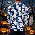 thumbnail image 4 of Domuza Halloween Henley Shirts for Men Novelty Spooky Print Casual Long Sleeve Button Down Basic T-Shirt Moisture Wicking Regular Fit Tops 2XL, 4 of 4