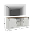 thumbnail image 6 of Harrison White Modern Farmhouse Sliding Door TV Stand by Walker Edison, 6 of 11