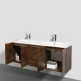 thumbnail image 5 of Eviva Luxury 84 inch Rosewood Bathroom Vanity with Integrated Acrylic Sinks, 5 of 5