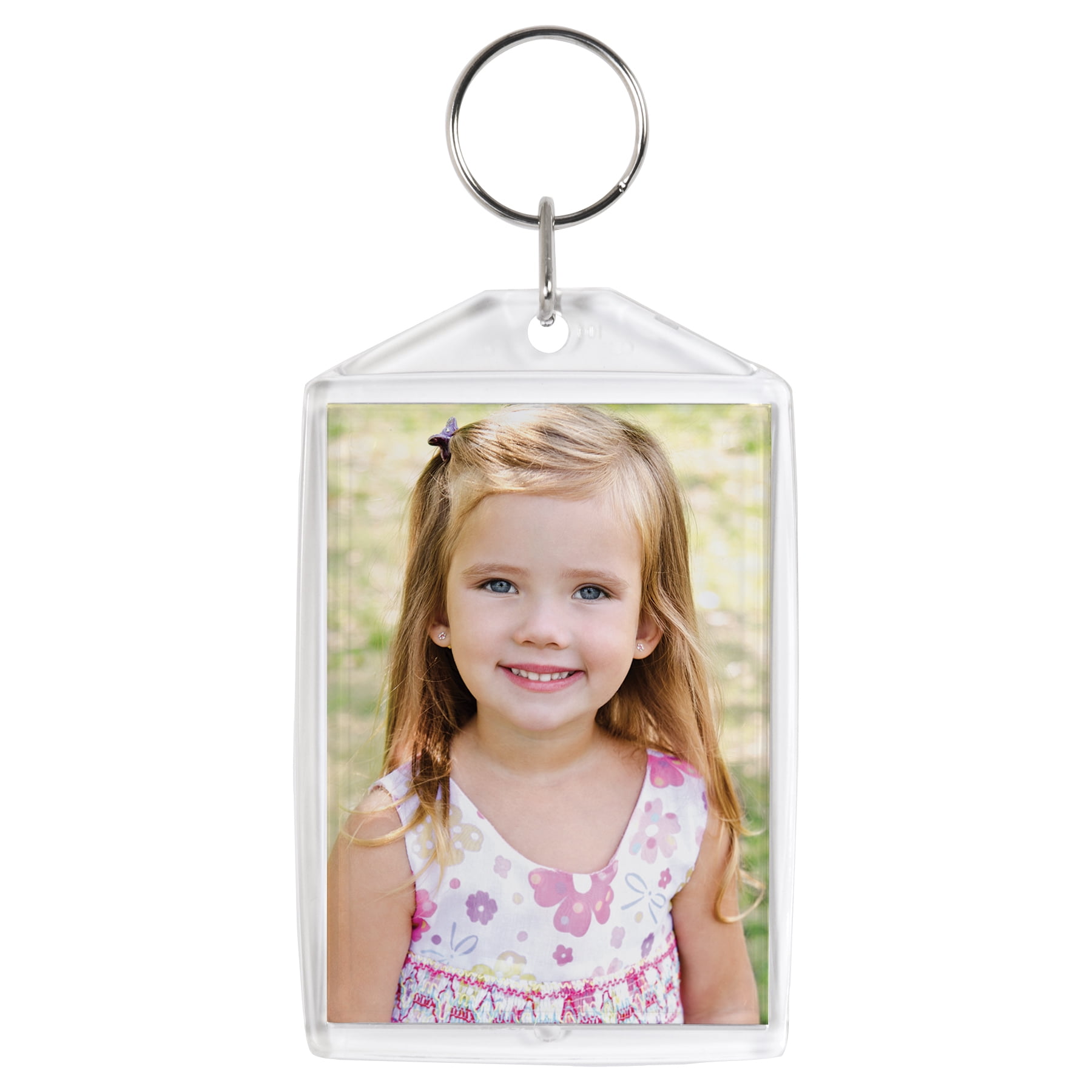 Snapins 2x2.875 Clear Acrylic Photo Snap Together Keychains - Pack of 25