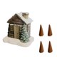 thumbnail image 2 of Quemadores de incienso navideños de resina con forma de chimenea, nieve y cabaña invernal con varillas de incienso., 2 of 5