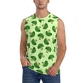 thumbnail image 1 of Balery Broccoli Vegetables Camisetas sin mangas para hombre, absorbe la humedad y protege contra el mal olor.-Small, 1 of 7