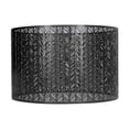 thumbnail image 1 of Pantalla de lámpara de tambor E27 E14 Clip en forma de hoja de abeto, cubierta de pantalla decorativa de Metal hueca para lámpara de techo de pared de mesa, color negro, 1 of 10