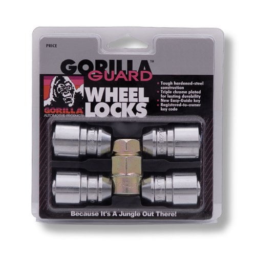 Gorilla Automotive 76695NBC Black 9/16 Thread Size Chrome Finish Duplex Acorn Wheel Lock with 8-Lug Nut, Pack of 32 