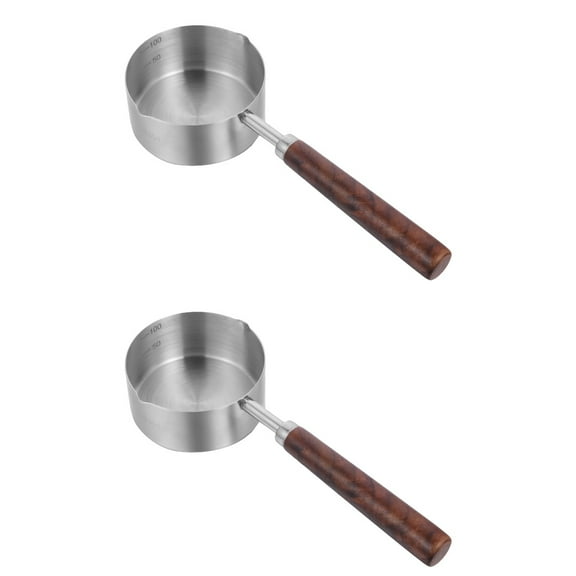 Set of 2 Small Stainless Steel Oil Pans Portable Frying Pans for Cooking Kitchen Use and Easy to Clean