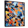 thumbnail image 2 of Designart "Tiles in Orange and Blue" Abstract Framed Wall Art - Modern Orange Abstract Tile Bedroom Framed Canvas Wall Art, 2 of 6