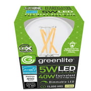 Greenlite 3009830 A15 E26 Medium Filament Soft White 40 watt Equivalence LED Bulb