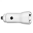thumbnail image 2 of 2-IN-1 18W Fast Type C Dual USB Ports Car Charger+Type C to Type C Cable for Vivo T1 Pro,iQOO Neo6 SE,T1, Z6 Pro,Z6 44W, T1x 4G (White), 2 of 3