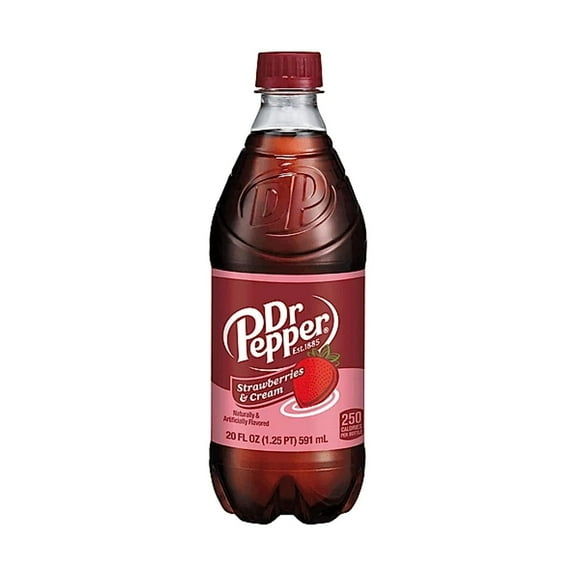 Dr. Pepper Strawberries and Cream 24 Pack 20 oz Bottles Bundled by Bilot