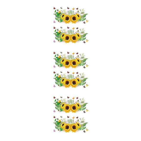 Wosthever 2 uds pegatinas de pared de flores murales de plantas extraíbles tipo de sala de estar Type1 NO1