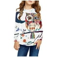 thumbnail image 1 of Huvoen T-Shirt à Manches Longues pour Bébé Fille Enfant Hauts à Manches Longues Blouses et Chemises à Col Rond pour Filles Chemises à Manches Longues à Imprimés Jolis Chandails Ras du Cou Hauts Blouses Habillées Décontractées Vêtements Multicolore 11 Ans, 1 of 6