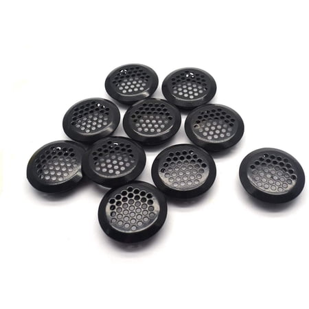 50-Pack 53mm Round Stainless Steel Air Vents - Black Soffit Vents For Cabinets, Bathrooms, And Wardrobes