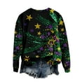 thumbnail image 6 of UTSJKR Women's Mardi Gras Sweatshirt 2026 Carnival Outfit Sweatshirts Mask Graphic Long Sleeve Crew Neck Pullover Tops Multicolor XXL, 6 of 6