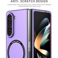 thumbnail image 4 of Magnetic Phone Case for Samsung Galaxy Z Fold5 5G Compatible with Magsafe, Military-Grade Shockproof Case with Built-in Magnet Circle for Samsung Galaxy Z Fold 5, MS Purple, 4 of 18