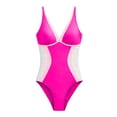 thumbnail image 4 of Mceream Women's Color Block Swimsuit Figure-Flattering Abdomen-Smoothing Shapewear Bathing Suit Hot Pink L, 4 of 8