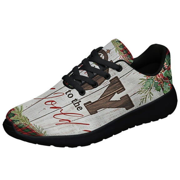 Nativity Of Jesus Joy To The World Shoes Sneakers Black Size 3.5