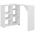 thumbnail image 1 of vidaXL Bar Table with Moveable Shelf White 138x39x110 cm, 1 of 4