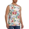 thumbnail image 2 of Balery Rose Flowers Men's Sleeveless Muscle Shirts Workout Tank Top, Moisture Wicking, Odor Protection-Medium, 2 of 8