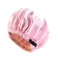 thumbnail image 1 of Fashion Women Reversible Adjustable Beading Braid Hat Muslim Ruffle Cancer Wrap Cap Sleep Caps Satin Lined Hair Bonnets, 1 of 1