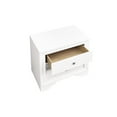 thumbnail image 2 of White Nightstand: Construction & Chic Design - 26"x17"x26 Laminate Surface Silver Trim 26hx26wx17d, 2 of 3