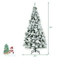 thumbnail image 5 of Costway 6ft Snow Flocked Hinged Christmas Tree w/Berries & Poinsettia Flowers, 5 of 9