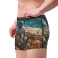 thumbnail image 4 of Balery Astronaut Flower Field Men's Boxer Briefs, Soft and Breathable Cotton Underwear with nylon Waistband-Large, 4 of 9