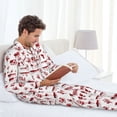 thumbnail image 6 of Disketp Halloween for Pajamas Set Long Sleeve Sleepwear Mens Button Down Nightwear Pj Sets-Small, 6 of 7