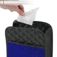 thumbnail image 5 of Unique Bargains Car Trash Can Hanging Front Rear Seats Faux Leather Trash Bin Blue Black 1 Pcs, 5 of 6