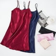 thumbnail image 1 of Pijamas sexys de seda para mujer, camisón con tirantes para primavera y verano, vestidos de noche de satén con cuello Halter fino para servicio doméstico, 1 of 5