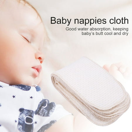 10Pcs/lot Breathable Cotton Baby Nappies Newborn Reusable Washable Insert Diaper Cloth, Cloth Diaper, Insert Cloth