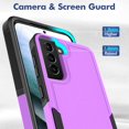 thumbnail image 4 of for Samsung Galaxy S21 Plus Case: Dual Layer Protective Heavy Duty Cell Phone Cover Shockproof Rugged with Screen Protector - Military Protection Bumper Tough - Samsung Galaxy S21+ Plus 5G, Purple, 4 of 16