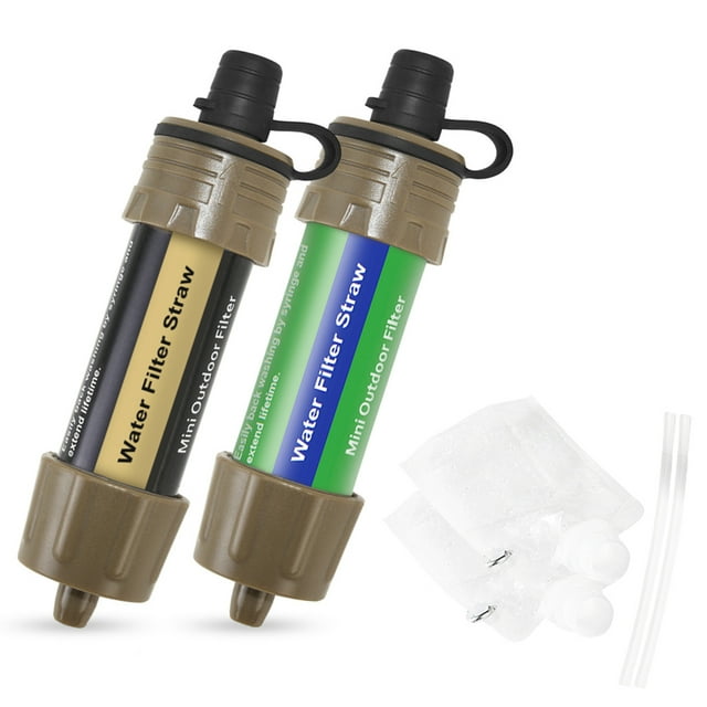 Potabilizadora 2 PCS Filtro de agua al aire libre Sistema de filtración de agua de paja Purificador Tomshoo Potabilizadora