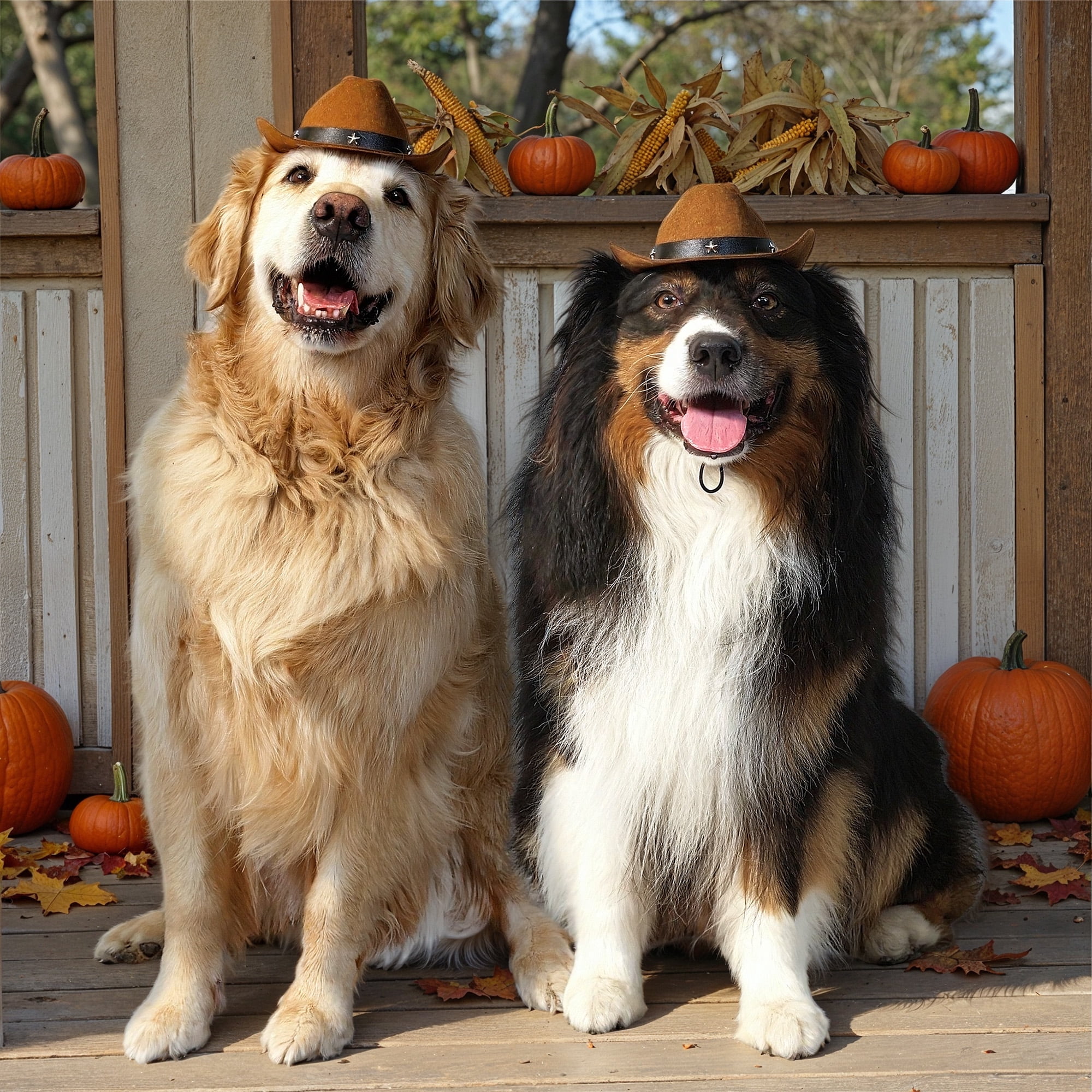 Vibrant Life Halloween Cowboy Hat Costume for Dogs, Brown, Medium/Large